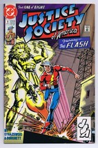 Justice Society of America #1 ORIGINAL Vintage 1991 DC Comics Flash image 1