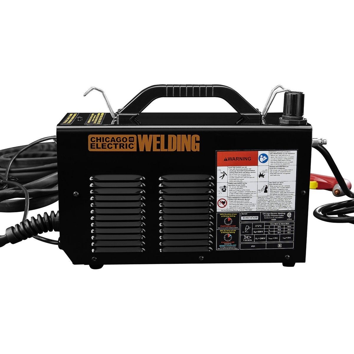 Chicago Electric 240 Volt Inverter Plasma Cutter With Digital Display Plasma Cutters 8470