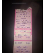 RARE Krokus 5/14/83 Atlanta GA The Agora Concert Ticket Stub! - $14.01