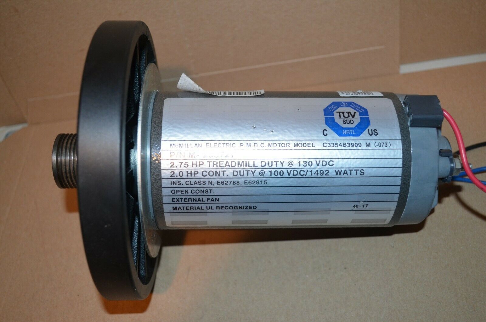 treadmill motor 295727 2.75 hp 130 vdc mcmillan Machine Parts