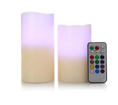 Jeffrey Banks 2pc Flameless ColorChanging Candles - $26.24