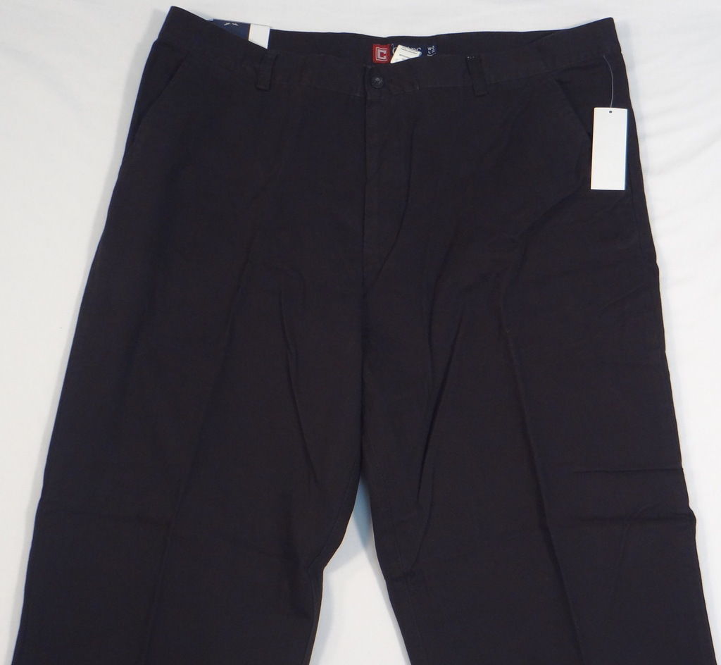 Chaps Black Flat Front Cotton Casual Pants and similar items