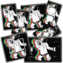 RETRO SPACEMAN ASTRONAUT BOOMBOX RADIO STAR LIGHT SWITCH OUTLET WALL PLA... - $10.22+