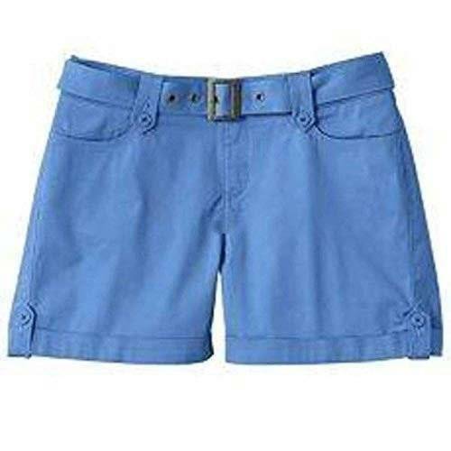 Womens Shorts Cuffed Belted LEE Blue Lightweight One True Fit $36 NEW-size 4