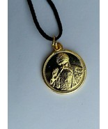 Small Punjabi Sikh Guru Nanak Ji Gobind Ji Pendant in black thread neckl... - $5.36