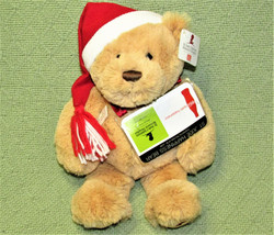 11" Gund Santa Claus Teddy Bear St. Jude Hospital Stuffed Animal With Hang Tags - $10.80