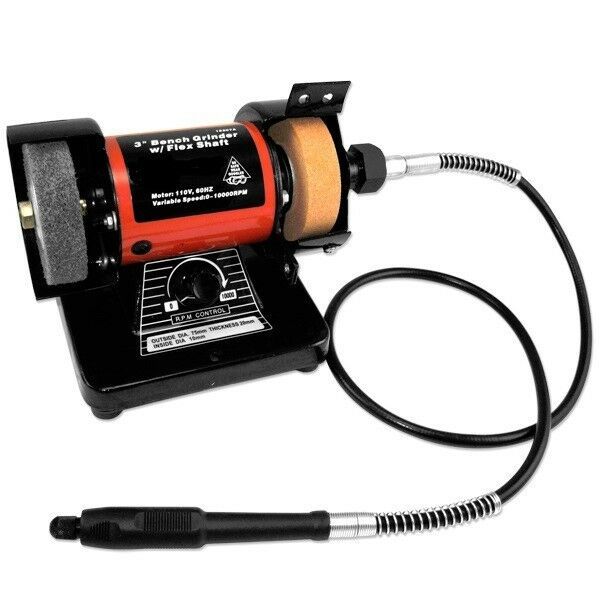 3" Bench Grinder w/Flex Shaft Variable speed Deburring, Grinding and