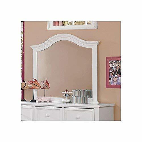 FA Furnishing Walter Kids Dresser & Mirror Set White Wood Bedroom Sets