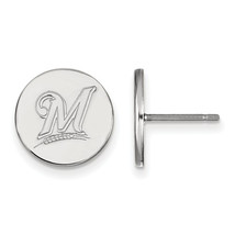 SS MLB  Milwaukee Brewers Small Disc Earrings - $75.00