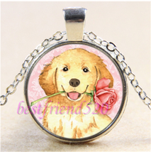 Loveable Dog Cabochon Necklace * * >> Combined Shipping << (8391) - $3.71