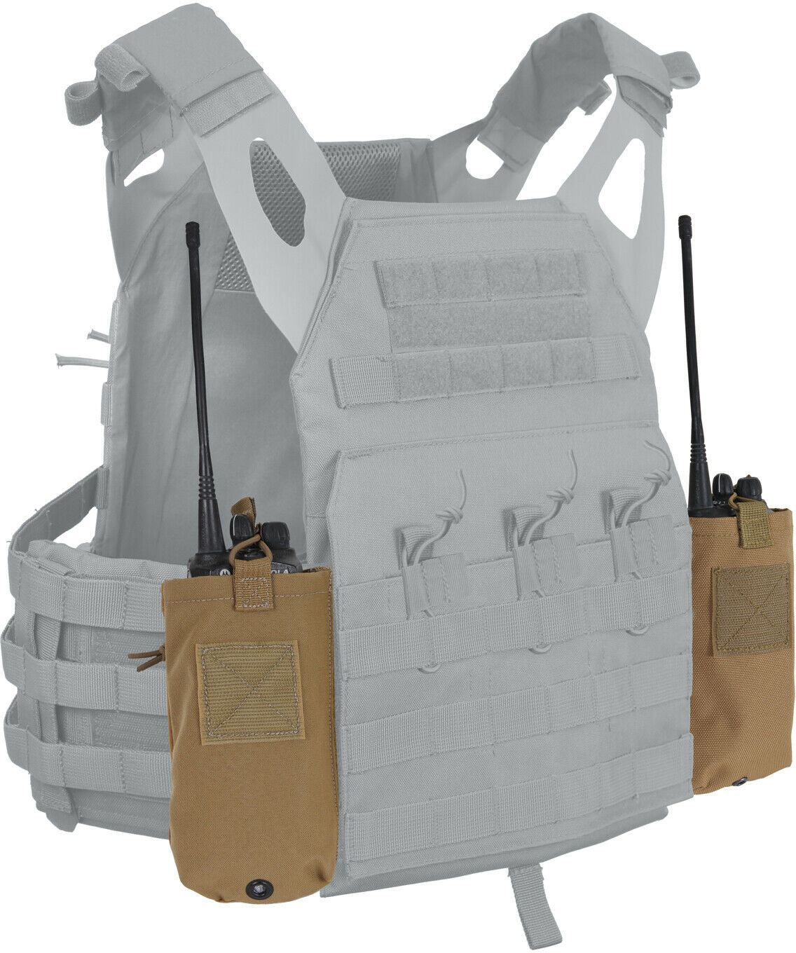 Radio Pouch Set for Side Tactical Lightweight Armor Plate Carrier Vest