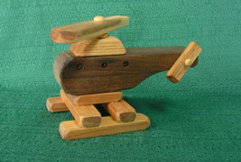 Handmade Wood Toy Helicopter (Oil Finished)
