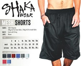 Shaka Wear Men's Mesh Workout Gym Sports Active Athletic Basketball Shorts 3XL image 1