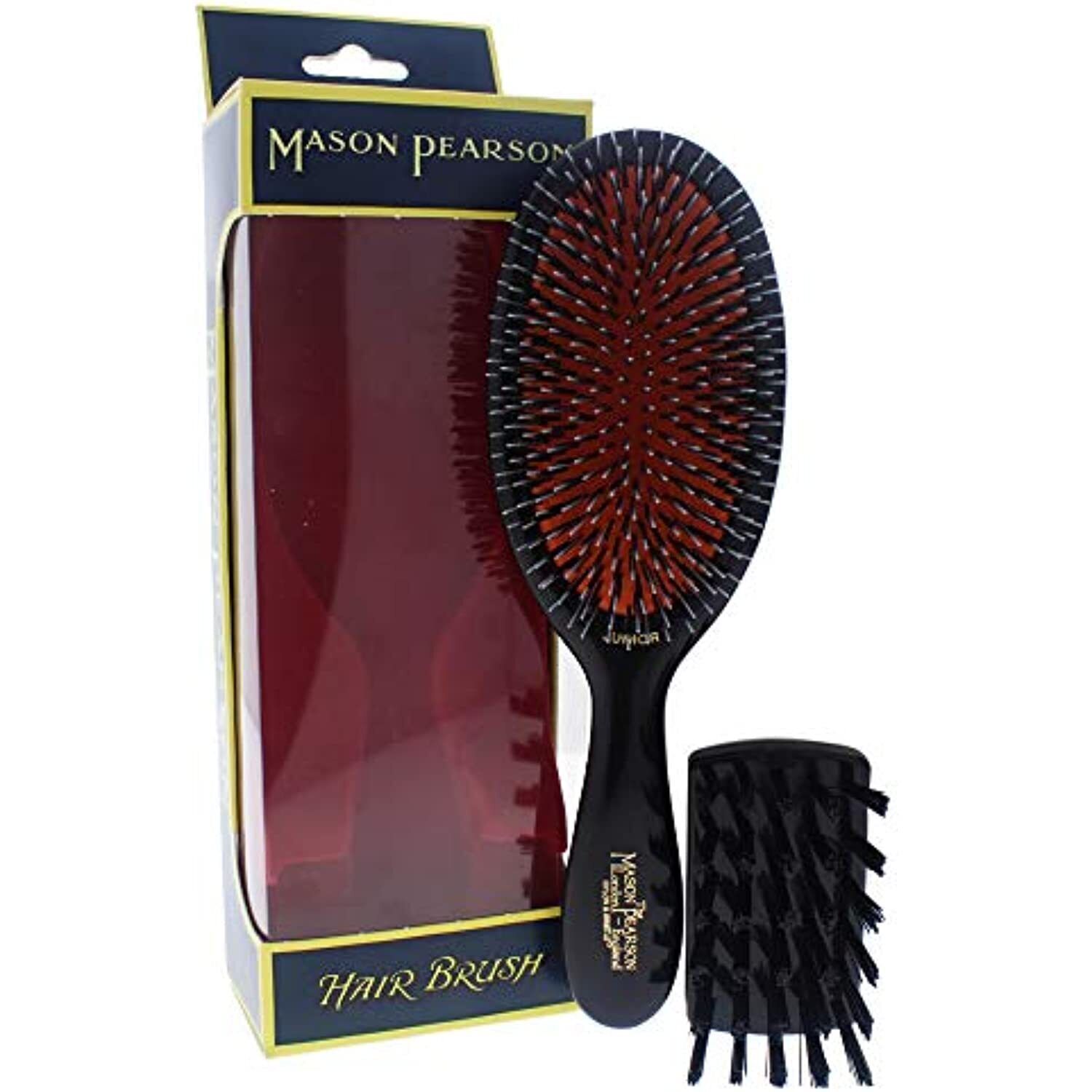 Primary image for Mason Pearson Junior Bristle &Nylon BN2 Dark Ruby Paddle Hair Brush (scuffed)