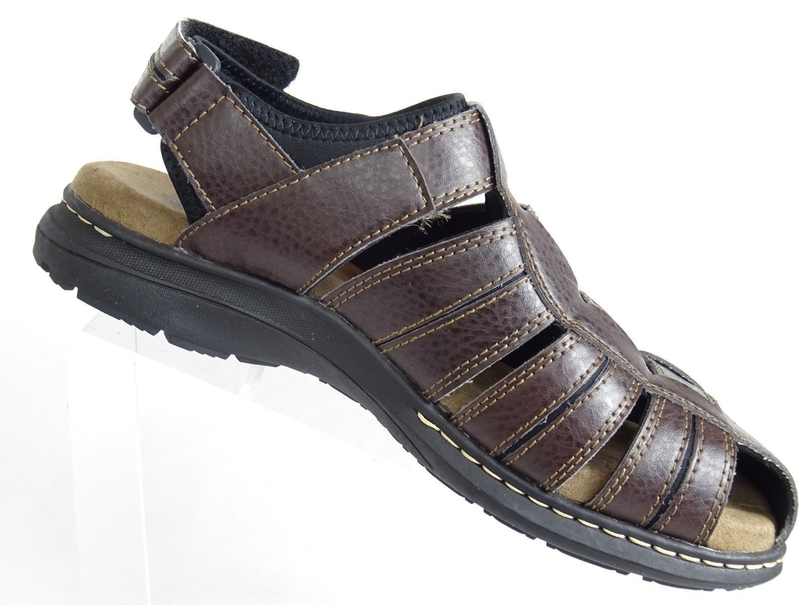 Boca Classics Brown Leather Fisherman Men’s Size US 10M Sandals Shoes ...