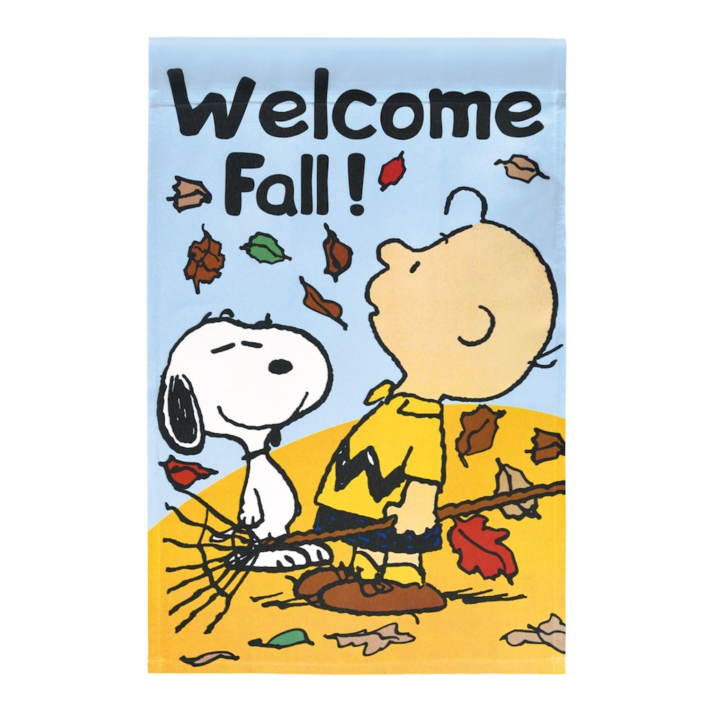 Peanuts Snoopy Welcome Fall ! Decorative Garden Flag,12