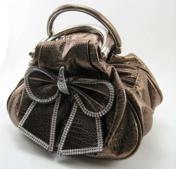 bronze evening purse