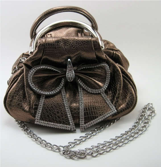 bronze evening purse