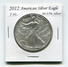 2012 American Silver Eagle, in Labeled Coin Holder, Uncirculated 99.93% Silver - $53.00