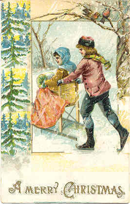A Merry Christmas Vintage 1907 Post Card - Holidays