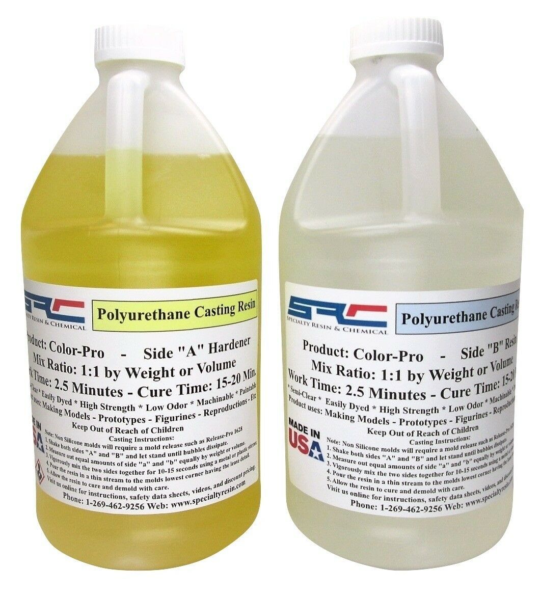 ColorPro Clear Polyurethane Liquid Plastic Casting Resin 1 Gallon Kit