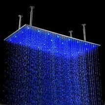 Cascada 20 X 39 Inch Luxury Large Recangular LED Rain Bathroom Showerheads Brush - $831.55