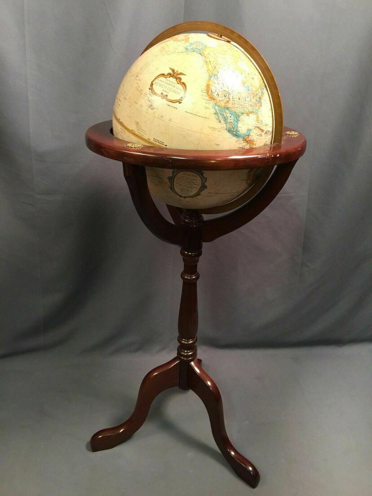 Bombay Company Wooden Floor Globe Vintage Replogle World Classic