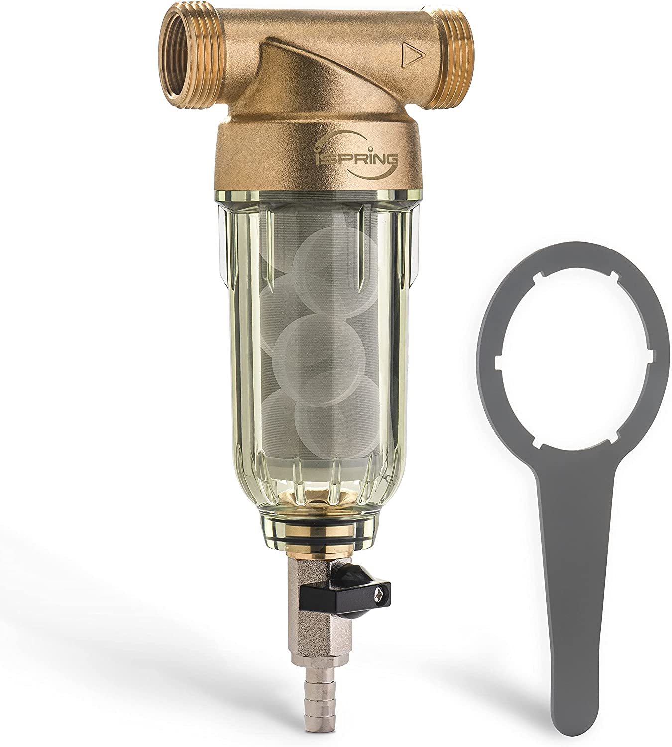 iSpring WSP50SL Reusable Whole House Spin Down Sediment Water Filter