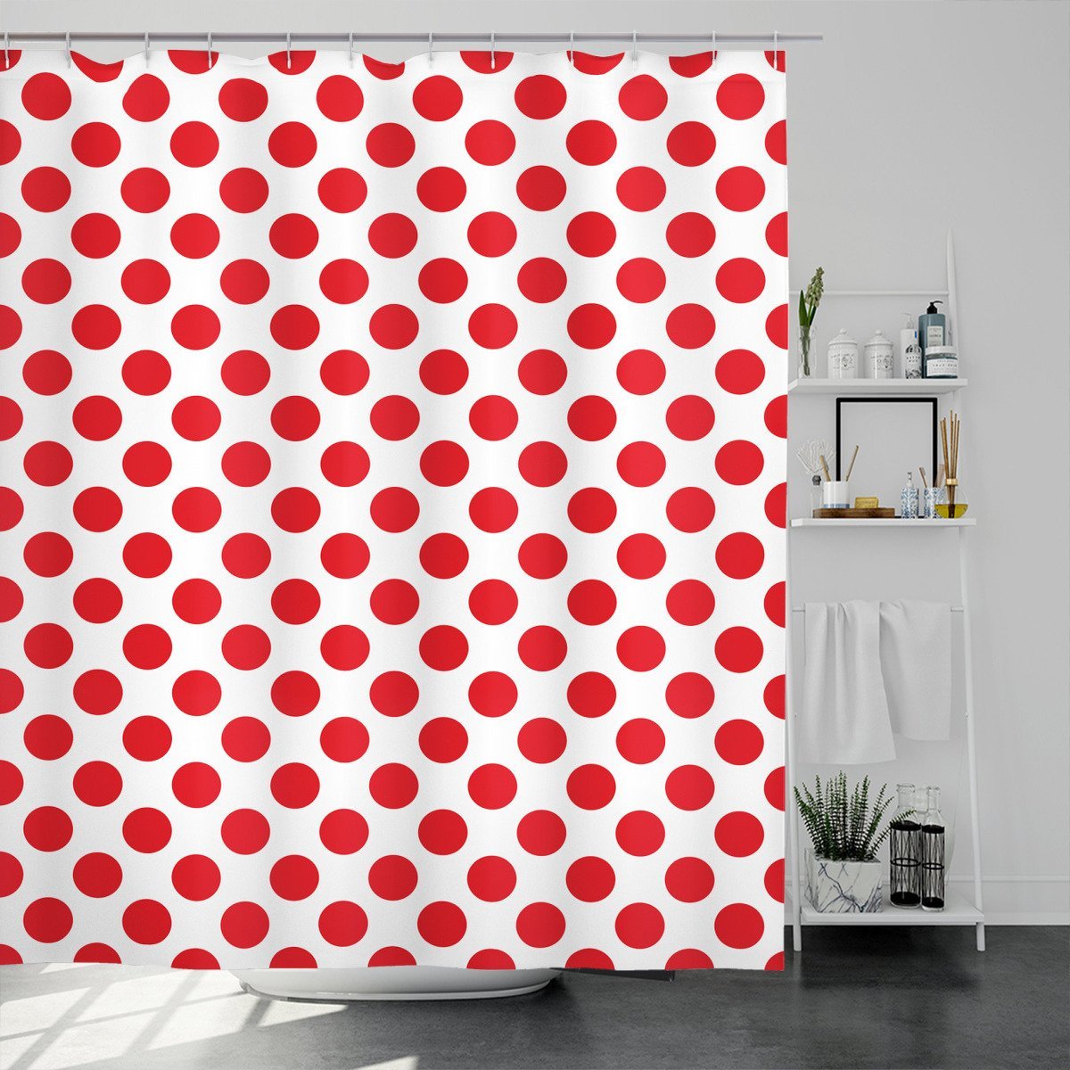 Pop Art Retro Dots Shower Curtain Shower Curtains