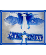 University of Kentucky Wildcats Blue Organza Fabric Flower Boa Garter Set  - $24.99