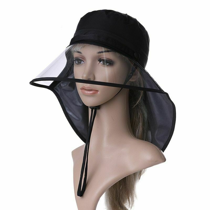 Women Rain Hat Waterproof Elastic Chin Cord Transparent Visible Brim