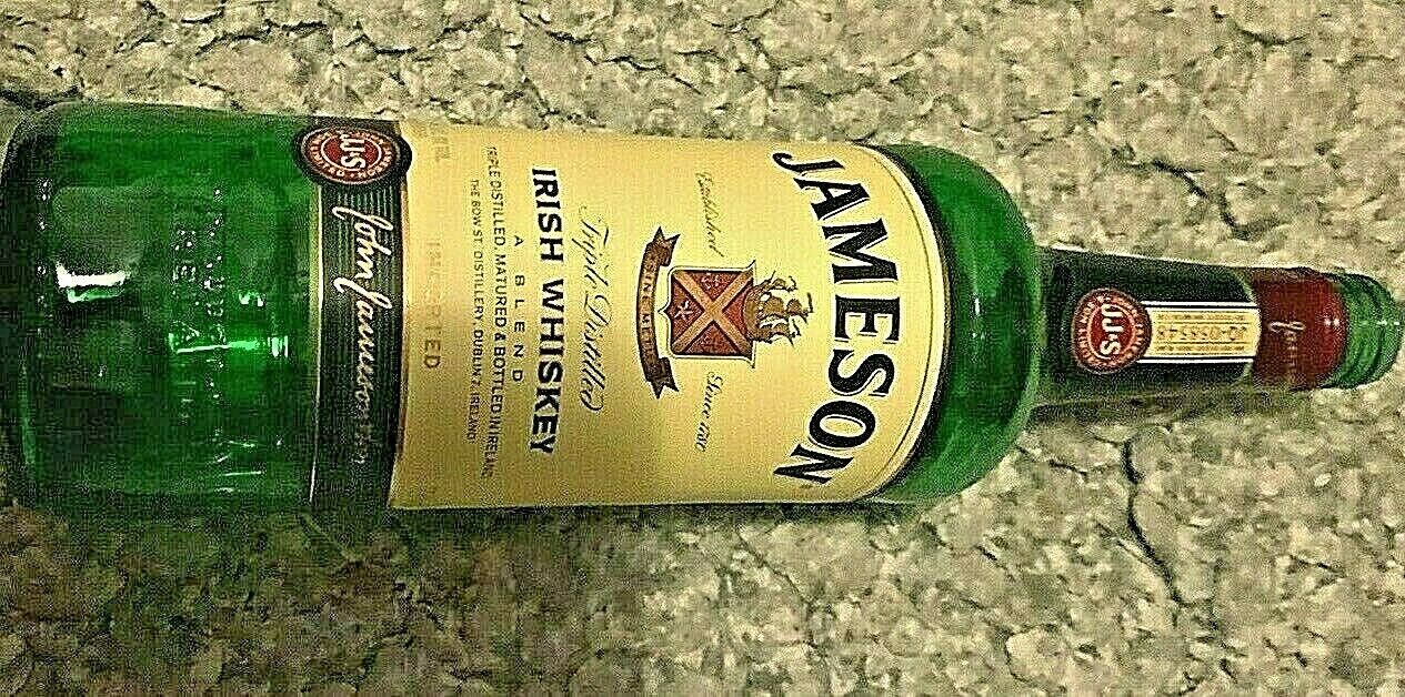 EMPTY Jameson Irish Whiskey Bottle .750 L Empty and Clean With Cap