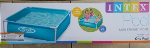 Primary image for Intex Mini Frame Pool Square Kids Wading Kiddie Swimming Pool Blue 5717EP 4'X4'