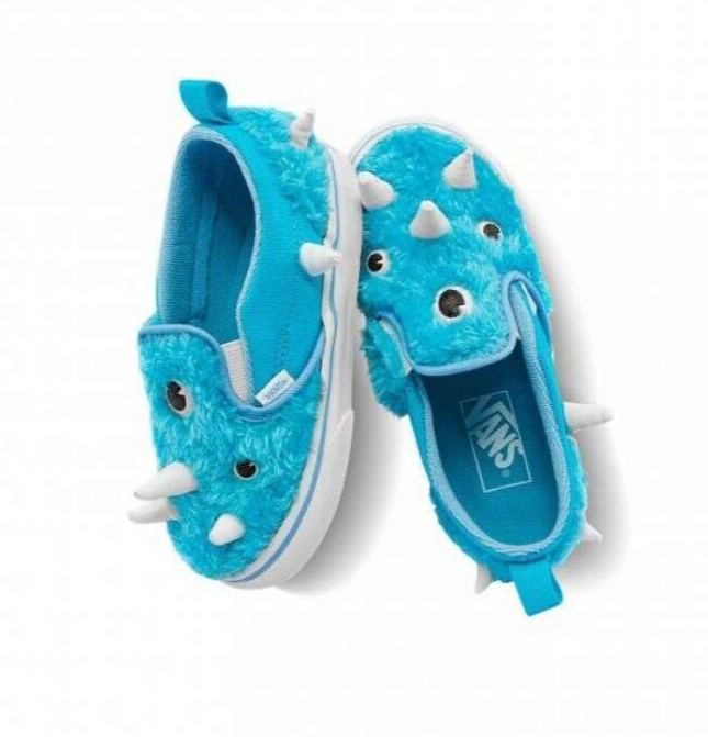 Primary image for NEW Kids Vans Slip On Blue Monster Shoes Toddler Baby sz 5