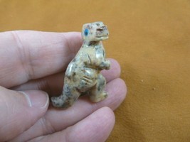 (Y-DIN-TY-22) T-Rex Tyrannosaurus Dinosaur Carving Soapstone Figurine Love Dinos - $8.59