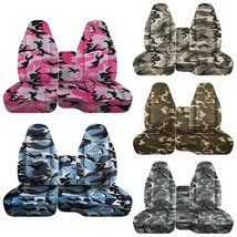 Front Set Car seat covers Fits GMC Sonoma 94-04 Truck 60/40 with Console  Camo - $97.36