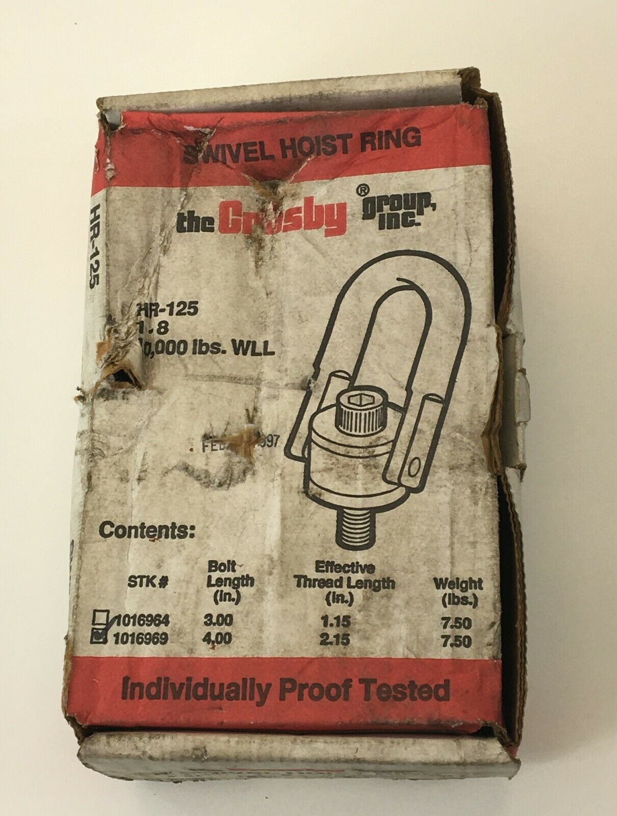 Crosby HR125 Swivel Hoist Ring 10,000 Lbs Other Lifting Parts & Rigging