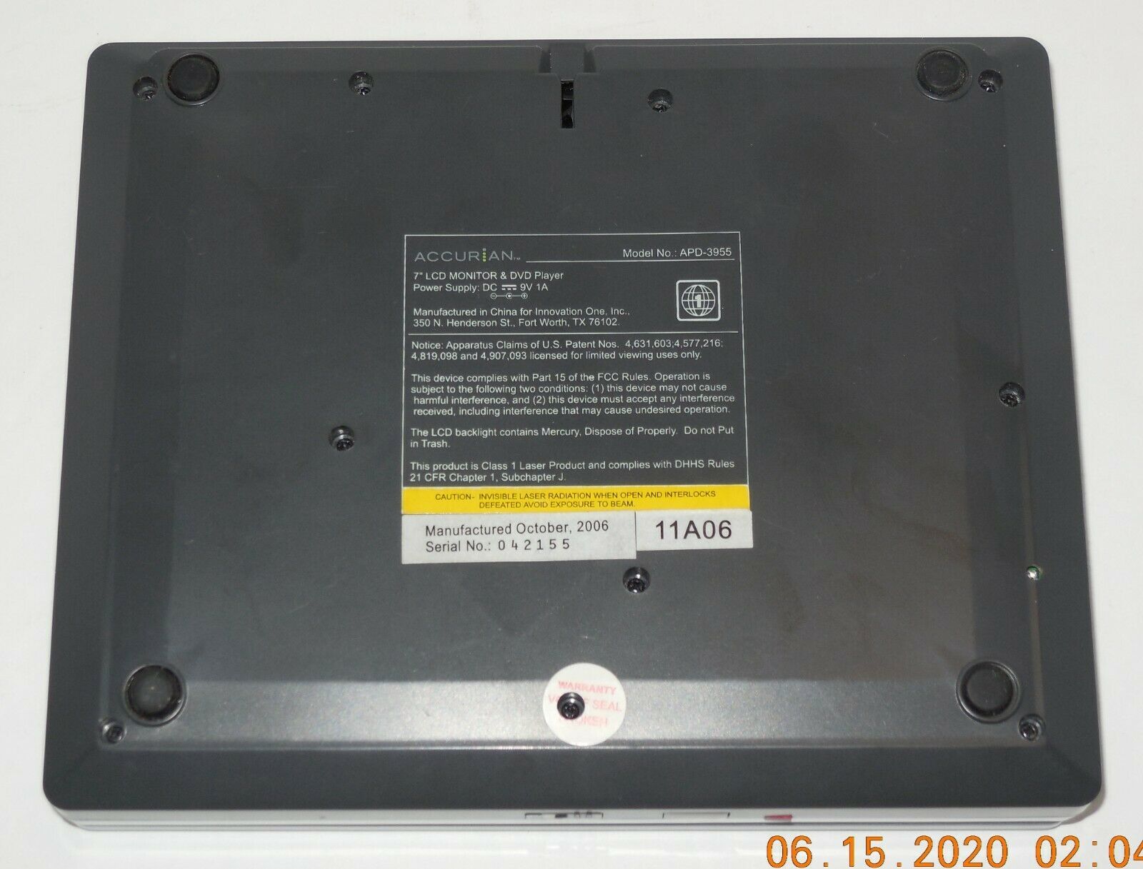 Accurian 7" Portable DVD Player Model and similar items