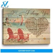 Custom Canvas Beach Canvas Gift For Couples I Choose You Painting Canvas Turtle  - $49.99
