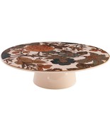 10.5&quot;D FLORAL PAISLEY MULTI COLOR DESIGN FOOTED CAKE STAND - $48.40