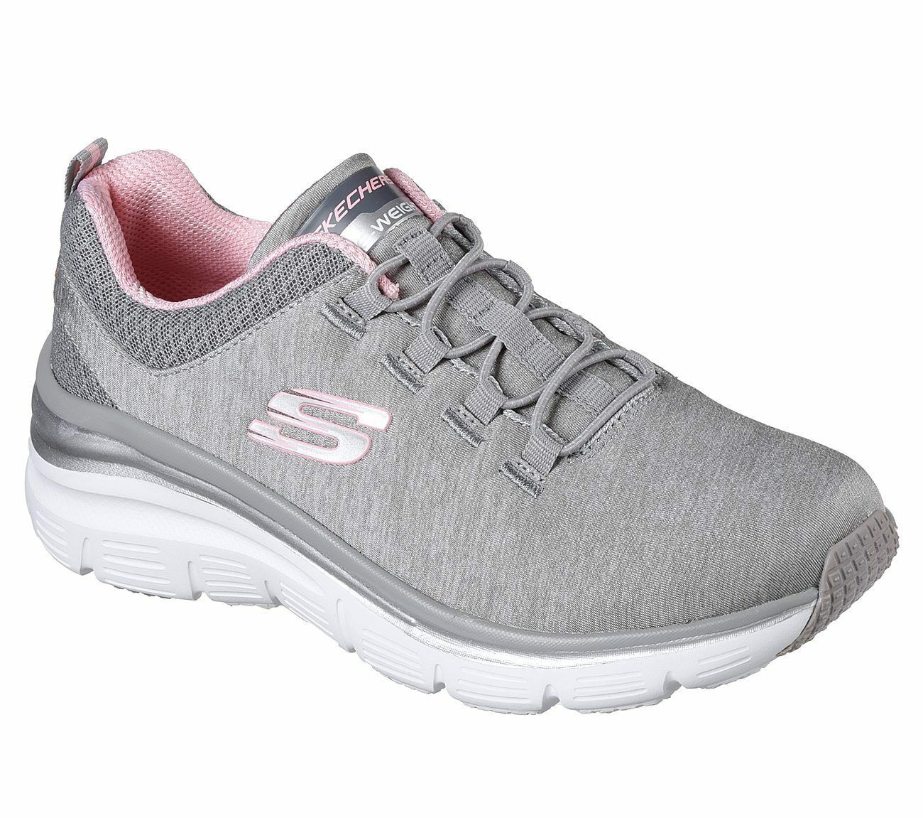 12716 Gray Light Pink Skechers Shoe Memory Foam Women Slip On Comfort Casual New Athletic 6593