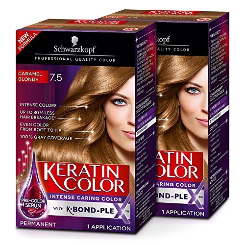 Schwarzkopf Keratin Color Permanent Hair Color Cream, 7.5
