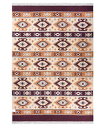Decorative Kilim Rug Tapestry 5&#39;3&quot;x 7&#39;6 Turkish Southwestern Reversible - $39.95