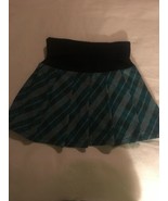 Girls Size Medium Knitworks Knit Works Teal Black White Plaid Skirt Skor... - $12.00
