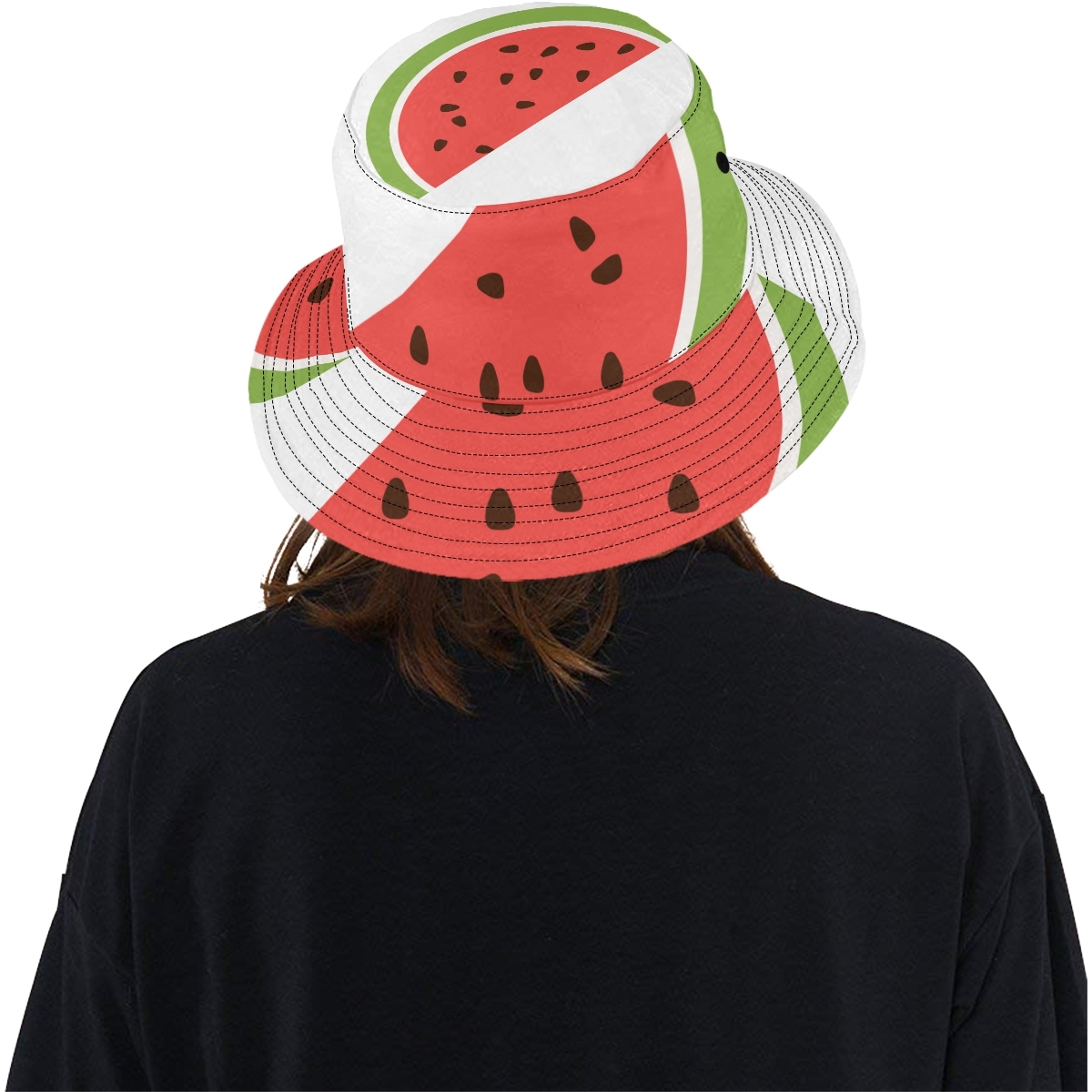 Fresh Sweet Delicious Watermelon Fashion Fishing Sun Bucket Hats Hats