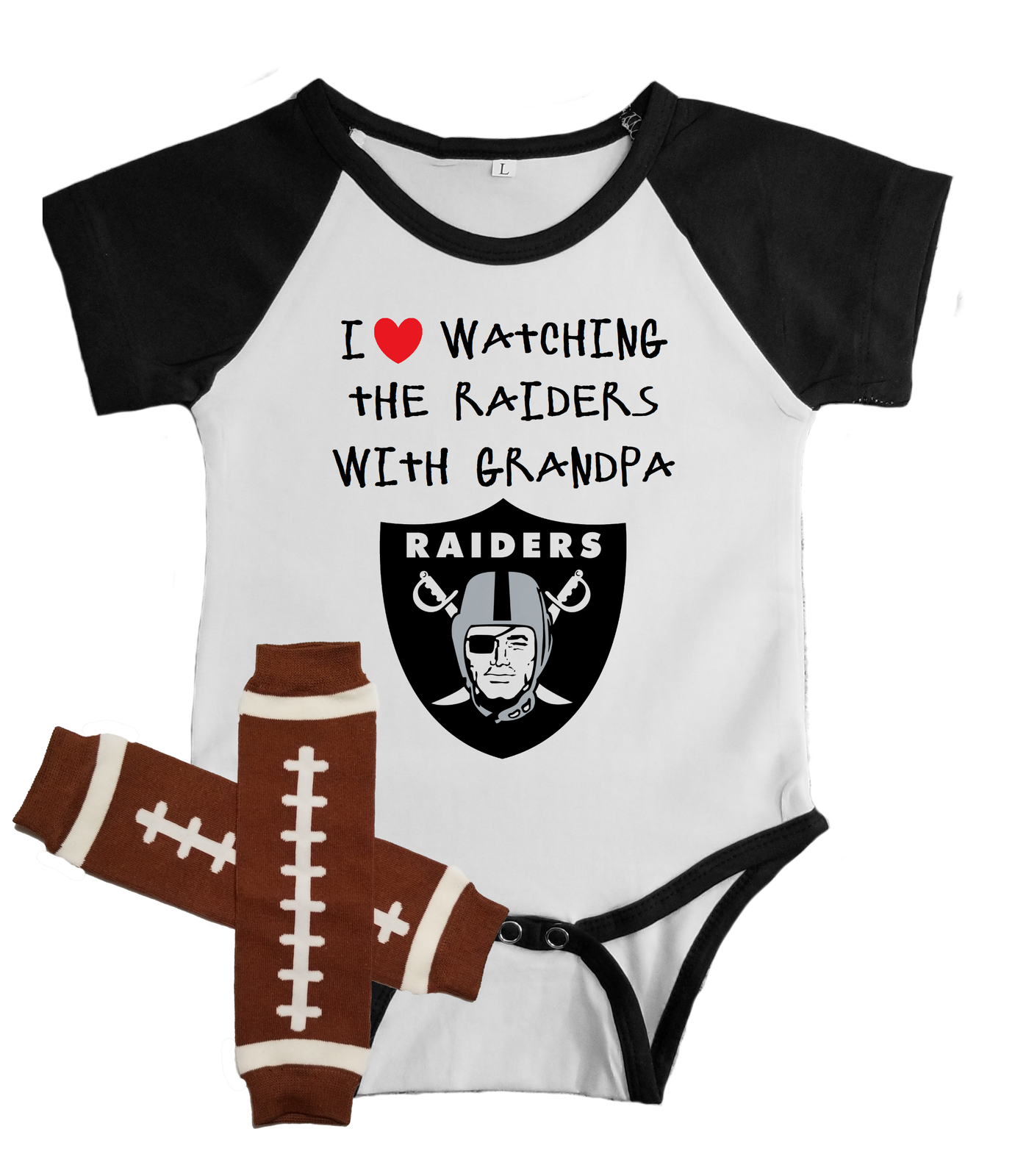 Oakland Raiders Onesie And Leggings Outfit Set Love Watching With 