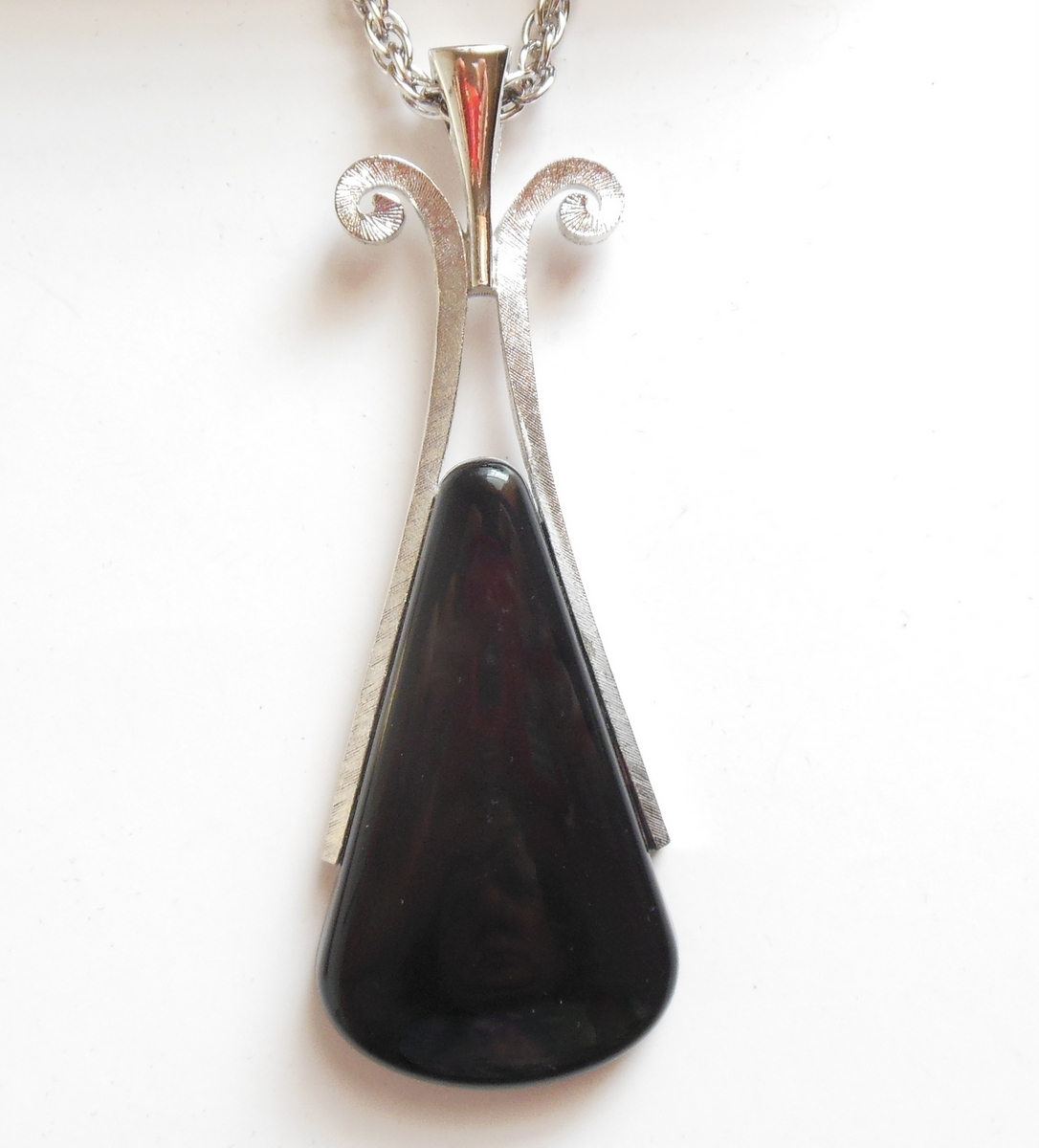 Vintage Avon Necklace Silver A Frame and similar items