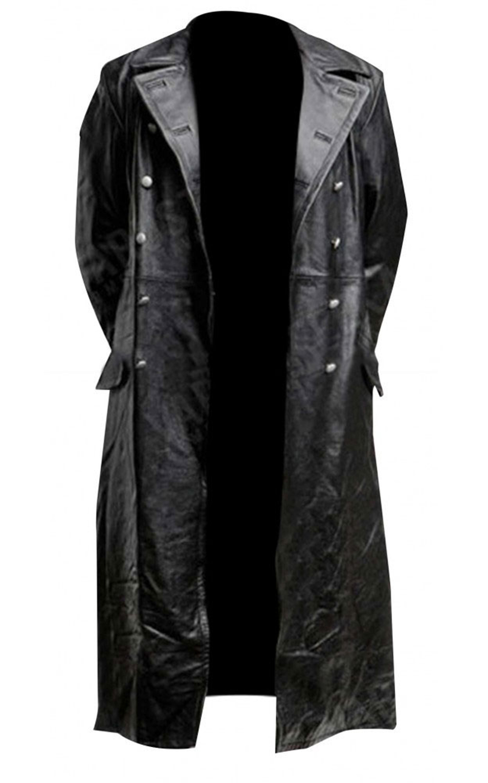 WW2 German Classic Military Officer Uniform Black Costume Leather ...