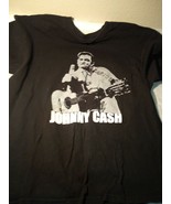 JOHNNY CASH--MENS TSHIRT--SIZE L--BLACK--FREE SHIP--VGC - $17.28