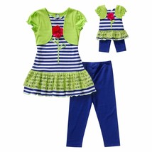 Dollie Me Girl 5 10 and 18&quot; Doll Matching Blue Legging Outfit fit Americ... - $29.99